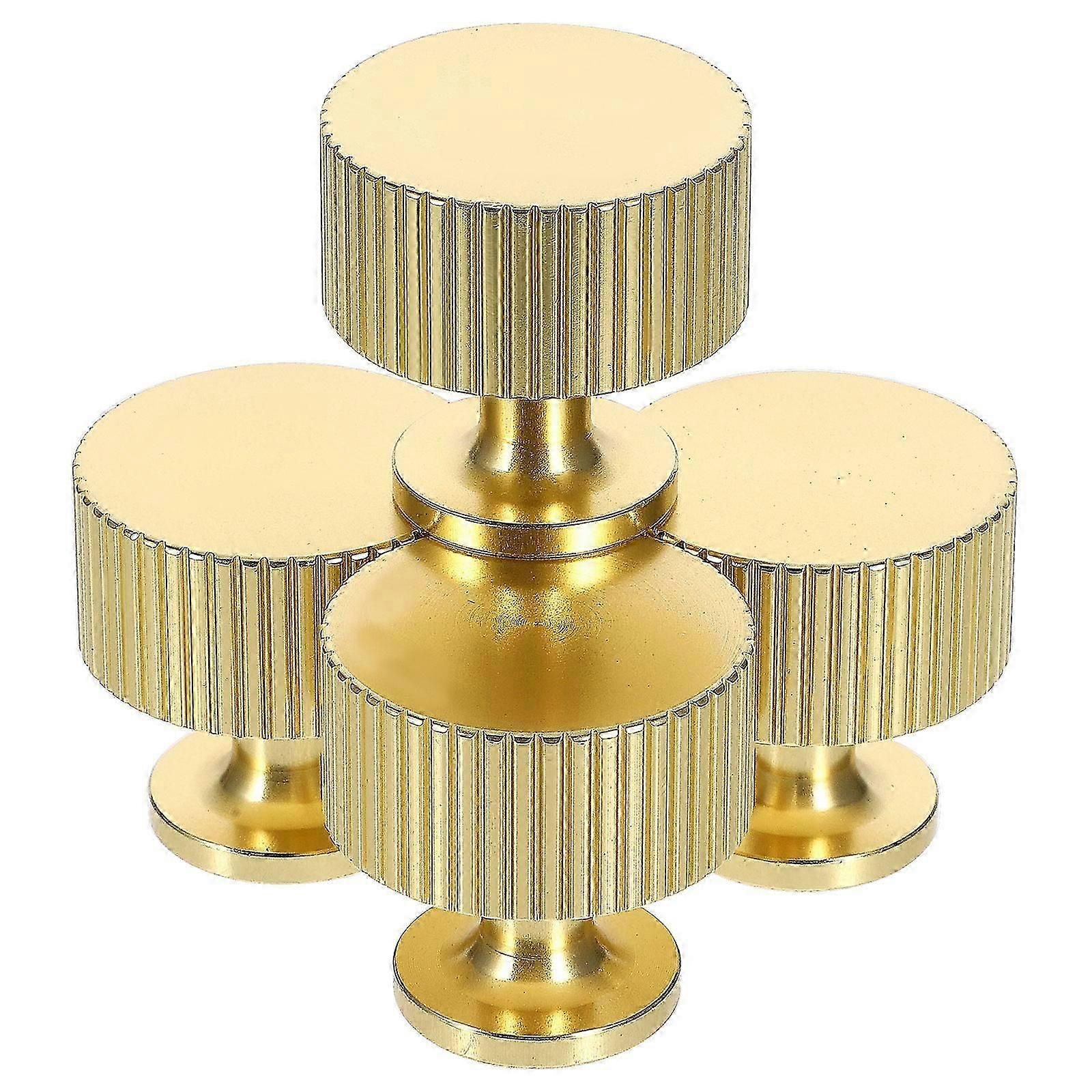 Decorative Cabinet Knobs Round Drawer Pull Handle Kitchen Cupboard Handles Aluminium Enhances Functionality 4Pcs
