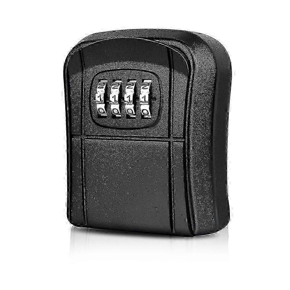 2025 Key Box Mini Key Safe Outdoor Key Box with Resettable 4-Digit Numeric Code Waterproof Key Box (Blac