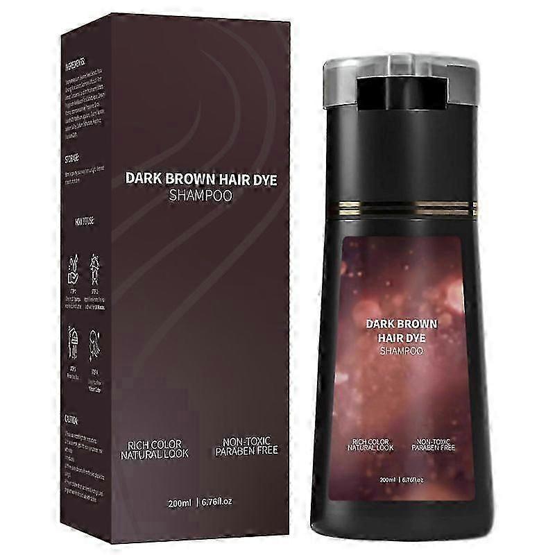 Shampooing colorant pour cheveux, shampooing colorant instantané 3 en 1, shampooing colorant naturel longue durée pour la couverture des cheveux gris, adapté aux femmes et aux hommes