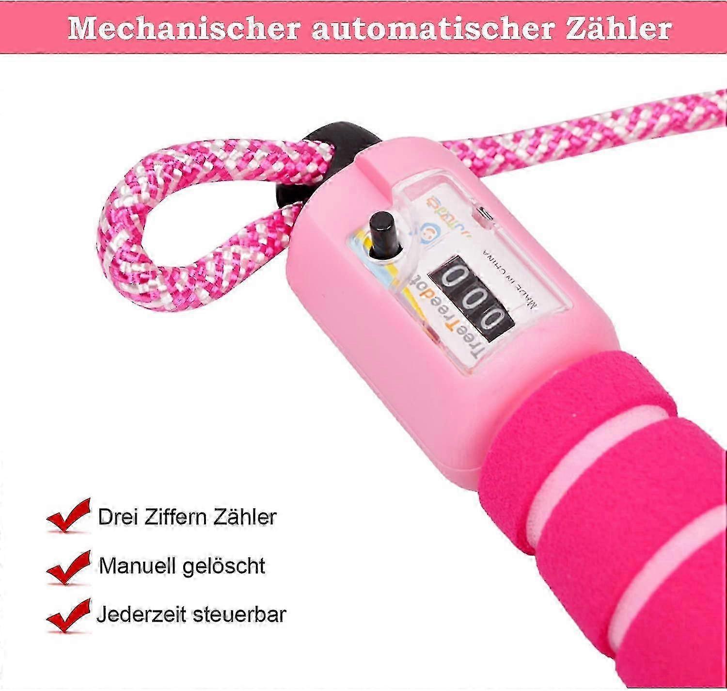 2023 Kids Skipping Rope with Counter & Comfortable Handles Speed Jump Rope