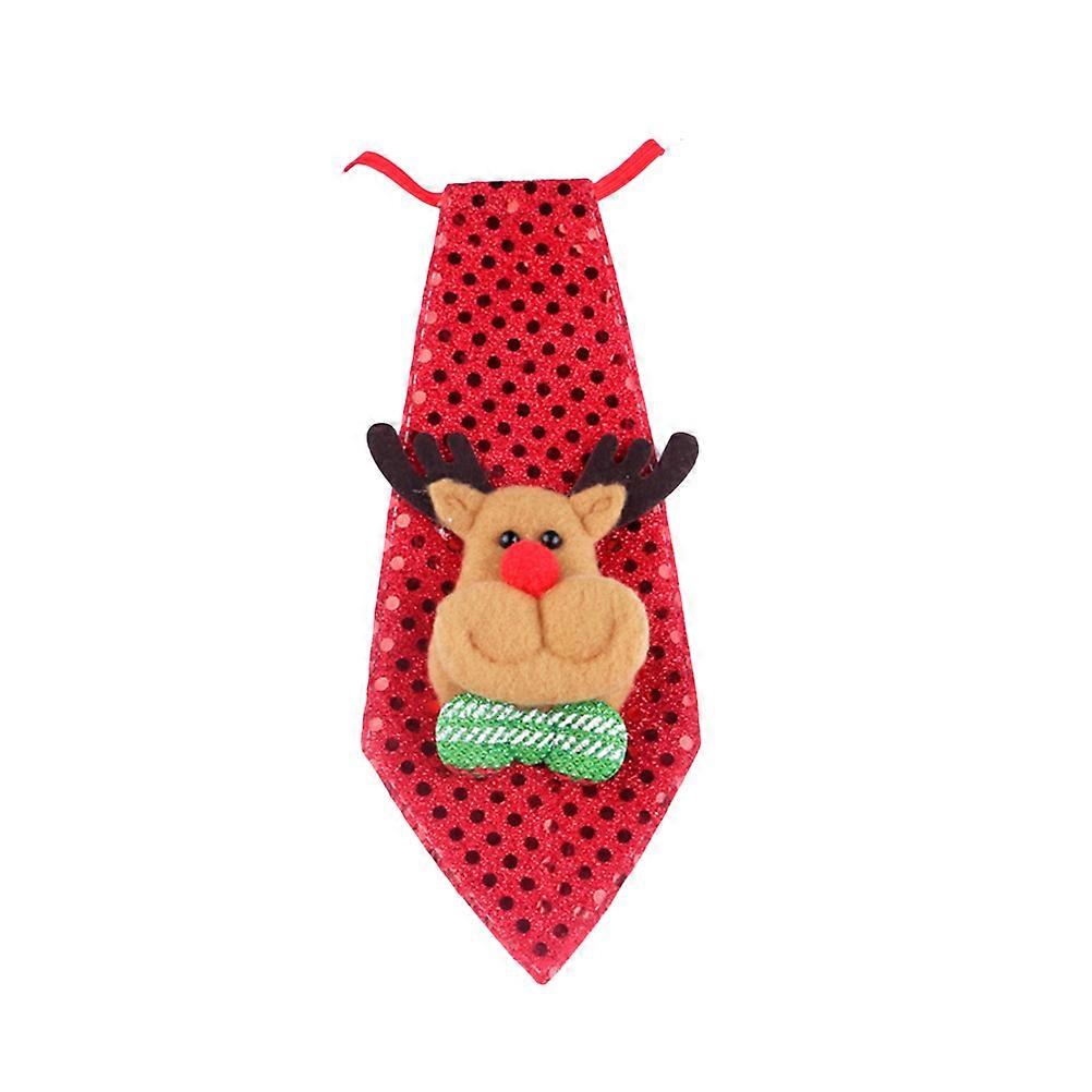 Luminous 3 Pcs Christmas Luminous Necktie Snowman Pattern for Home Decor Holiday Parties Assorted Color