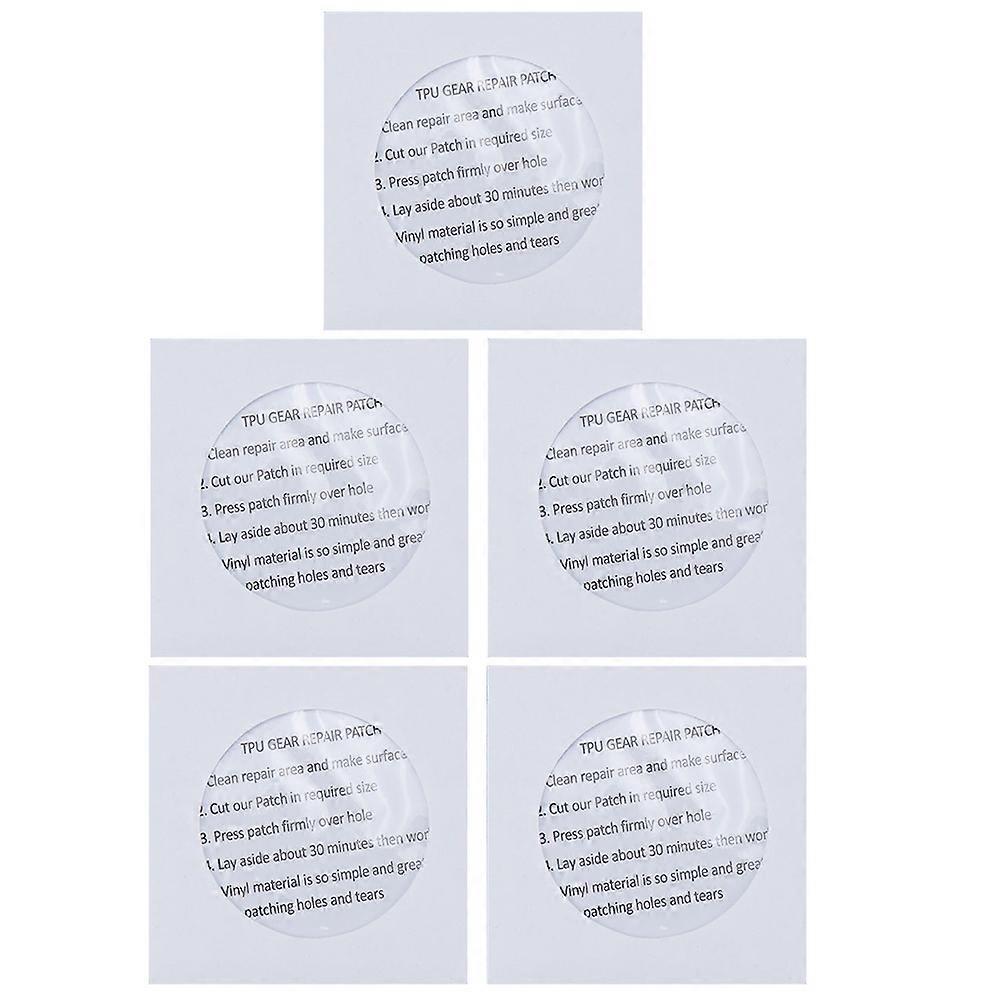 Transparent Self Adhesive Repair Patches for Inflatable Products – Durable, Easy to Use 5 Piece Kit for Tents, Swim Rings, and