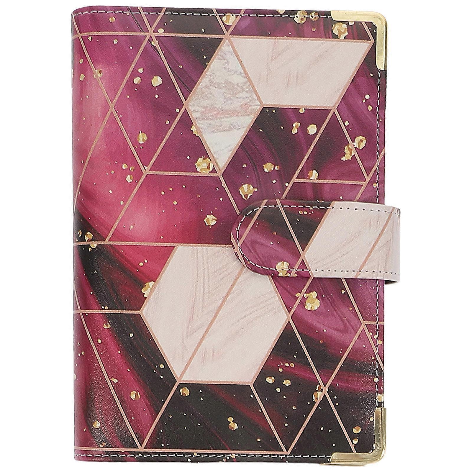 Marble Pattern Budget Binder Notebook with Removable Cards, Zipper Pouch, Ruler & Stickers – Lightweight Organizer for Cash Envelopes, Receipts &