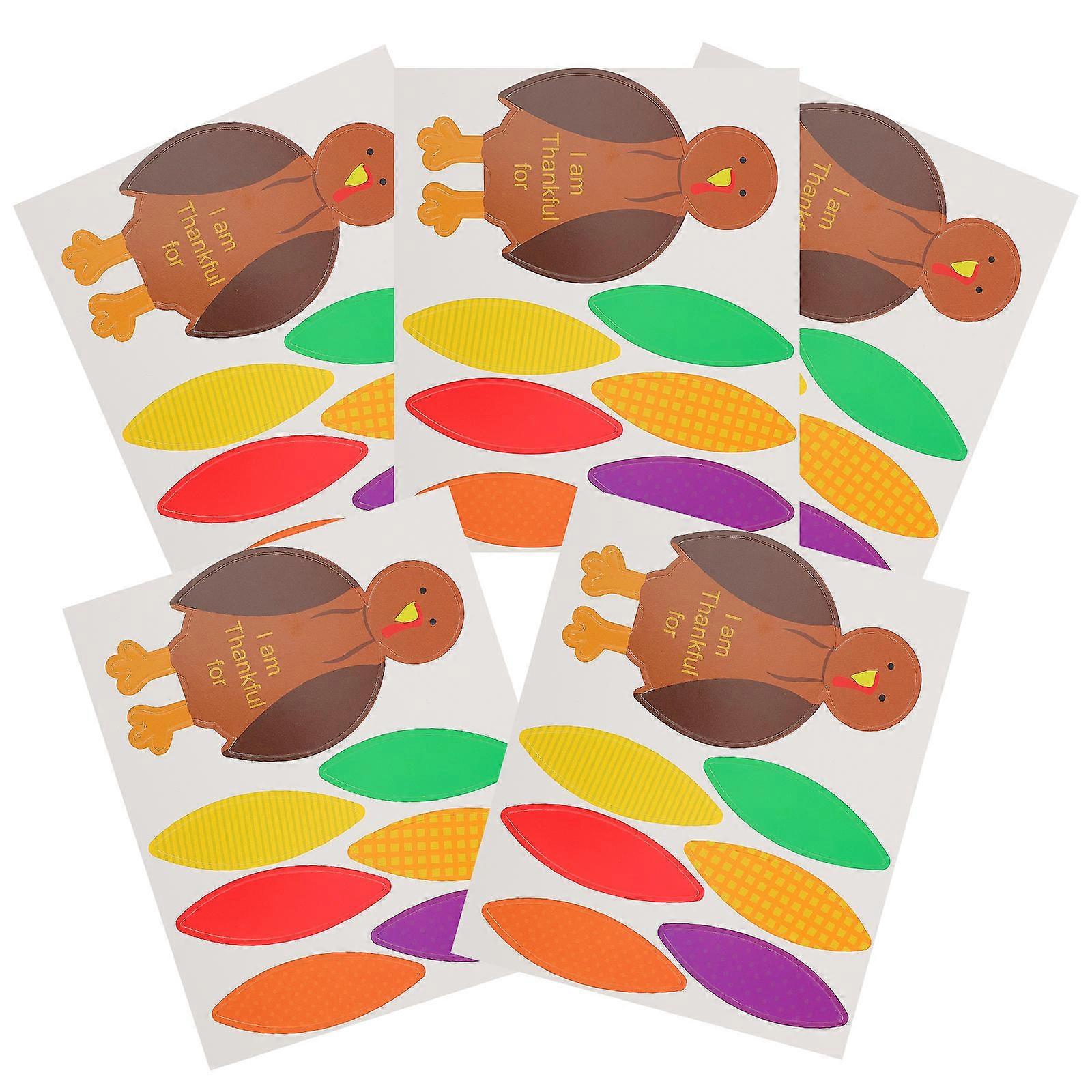 5 Pcs Thanksgiving Colorful Turkey Toys Assorted Color Designed For Party Organizers School Activities