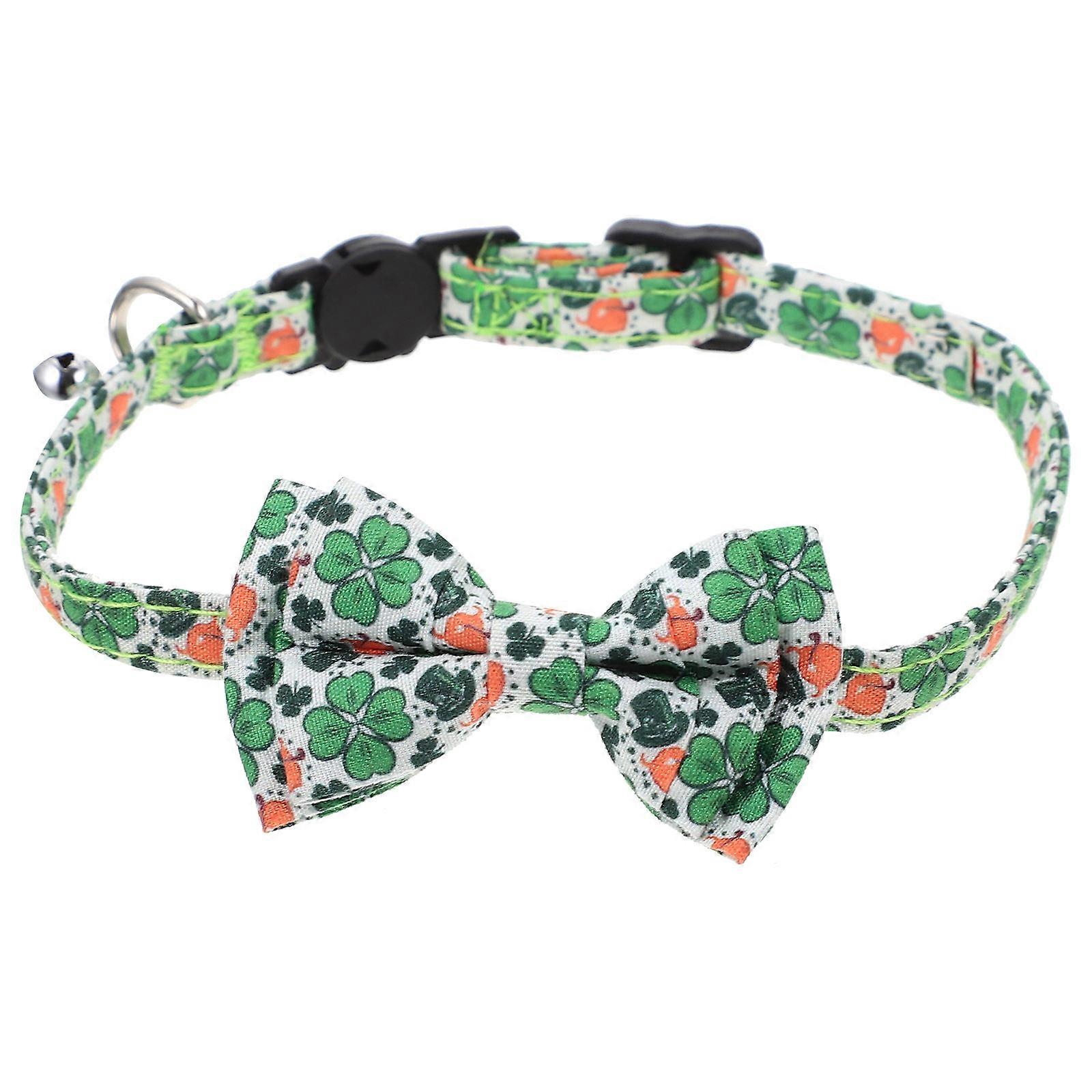 Comfortable Cat Neck Belt Adjustable For St Patrick's Day Birthdays Green 1Pcs