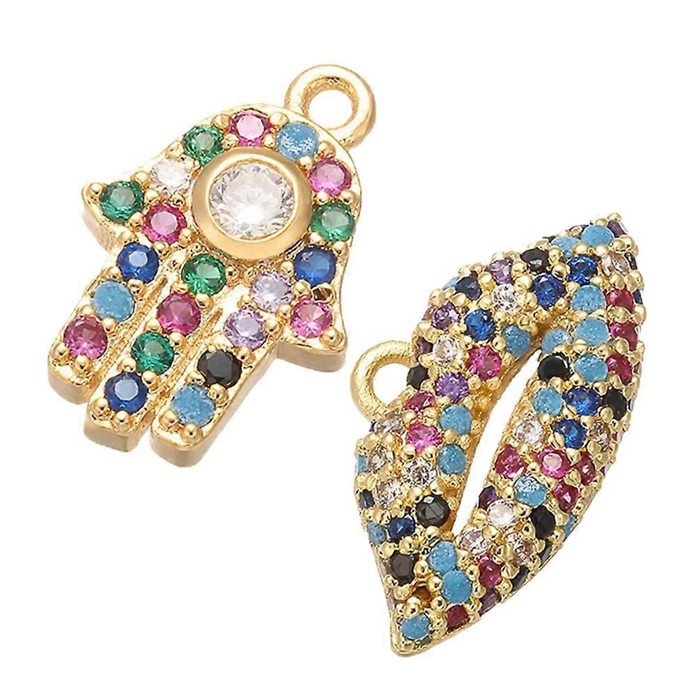 Handmade Metal Lip Jewelry Accessories Ideal For Crafts And Diy Projects Available In Assorted Colors With 2Pcs