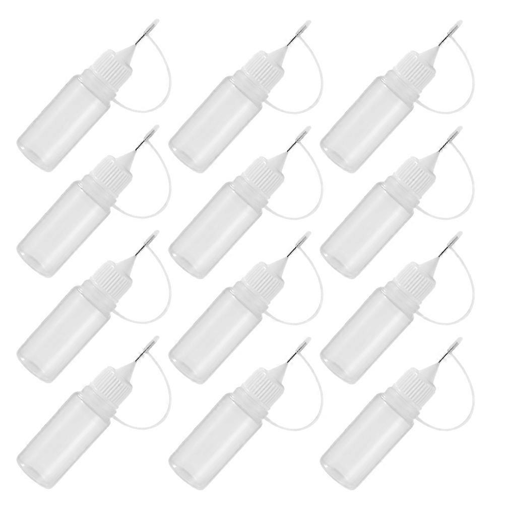 12pcs Tip Applicator Bottles, Refillable Squeeze Bottles for Glue, Oil, Paint, Precision Liquid Dispensing for Crafts, DIY Projects, PE Material