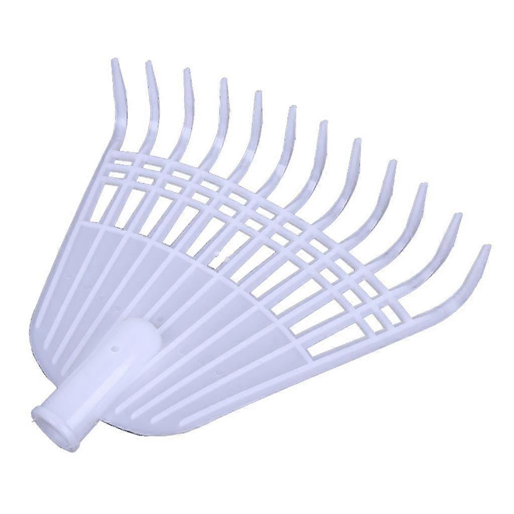 Rake Upgraded 12Tooth Gardening Hand Rake ABS Plastic Leaf Grass Soil Rake Colorless