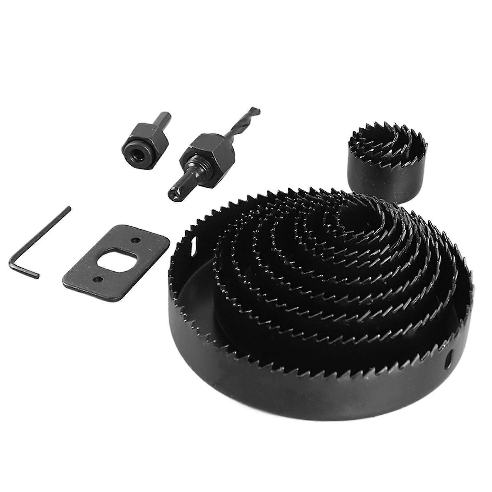 Woodworking Hole Saw Set, Portable Rotating Design Hole Saw Set Made of Carbon Steel, Various Sizes for Wood DIY Enthusiasts