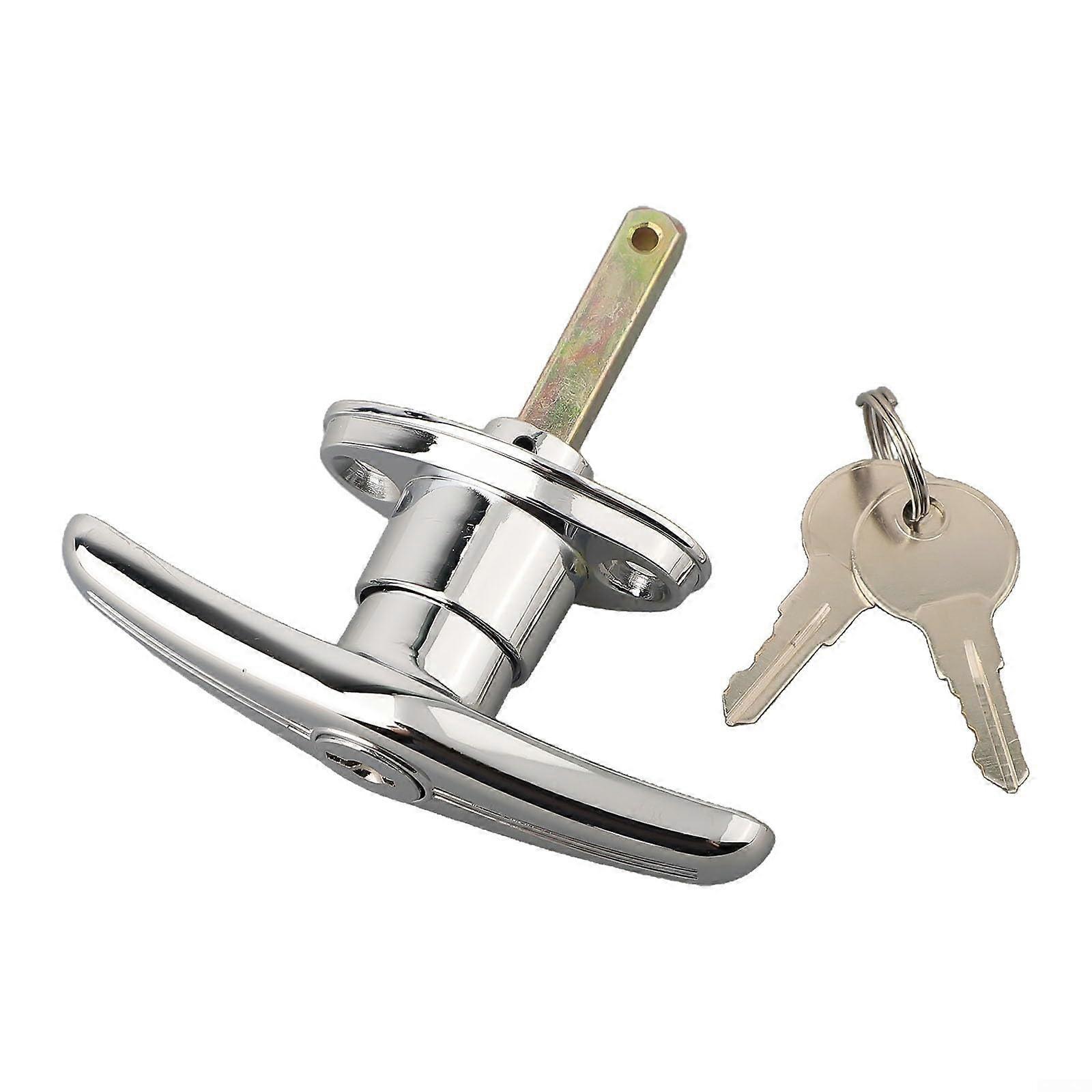 Garage Door Lock With T-Handle For Sheds And Motorhomes Easy To Use Metal Construction Compact Size