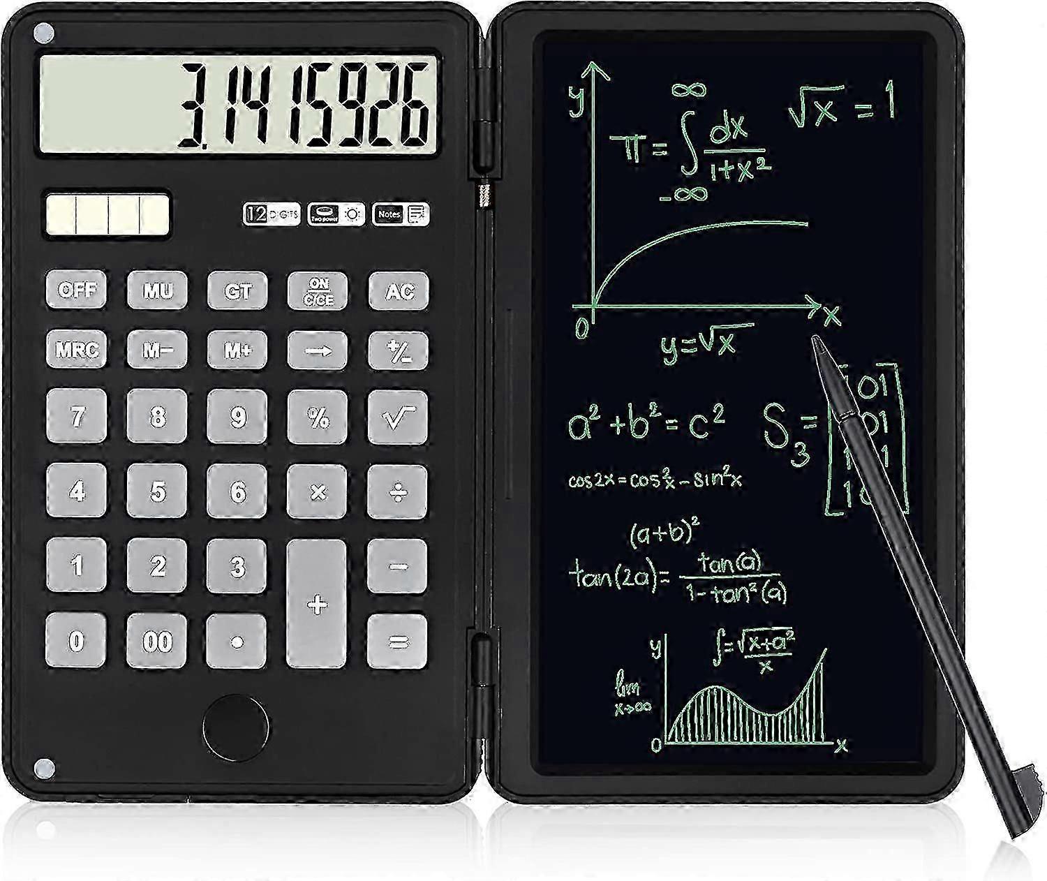 Basic Desktop Calculator With Writing Pad, Battery Powered