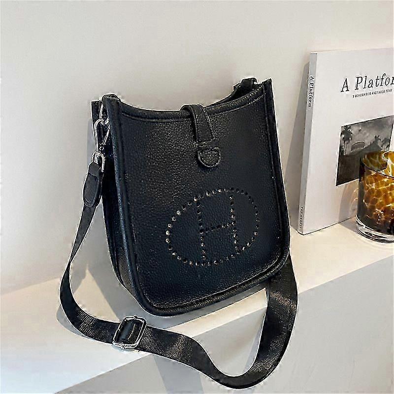 Spring Fashion Ladies Solid Color Simple Small Square Bag Texture Single Shoulder Crossbody Pu Letter Street Bag