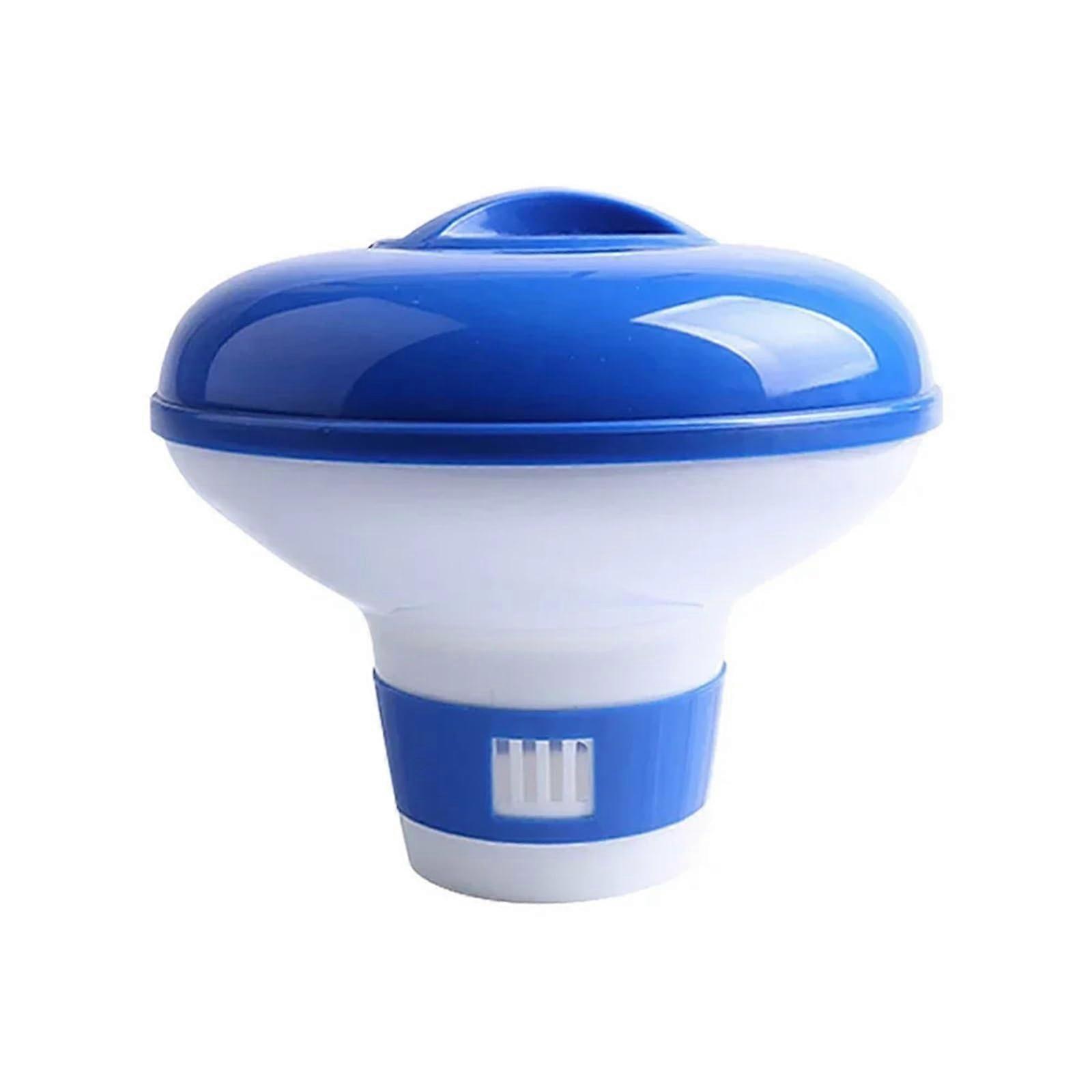 Swimming Pool Floating Chlorine Dispenser Disinfection Automatic Applicator Pump Pill Disinfecting Box Spa Swimming Pool Accessory Blue