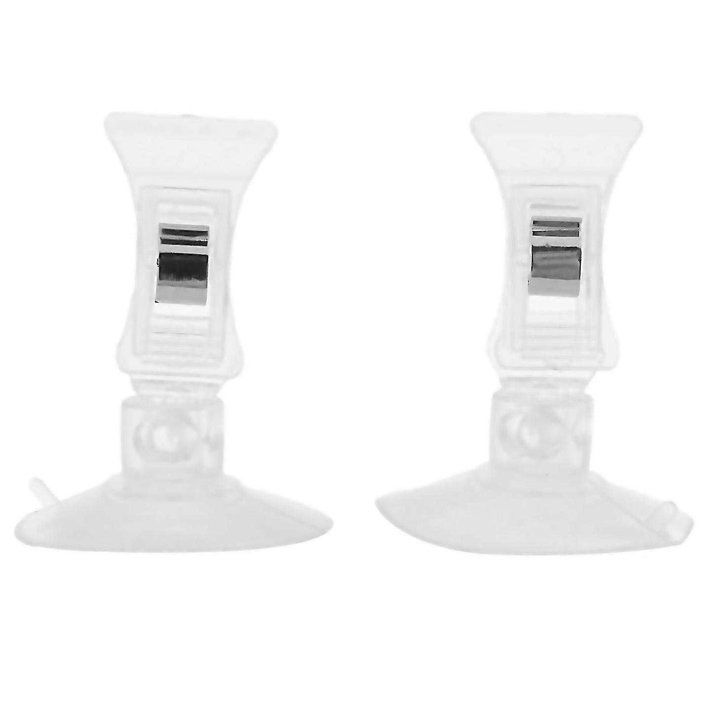 For 2 pcs 47mm clear plastic wall suction cup clip clamp