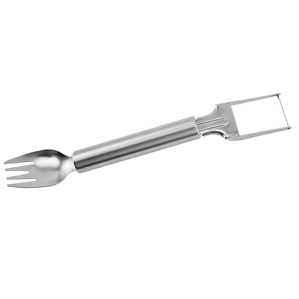 Watermelon Fork Tool Two-Pronged Fork Fruit Tool Silver for Outdoor Camping 1piece