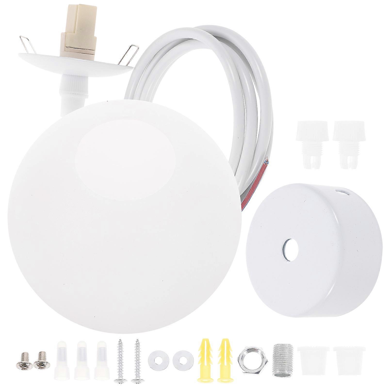 White Acrylic Hanging Lamp with Round Ball Shape for Home Decor and Hallway Lighting