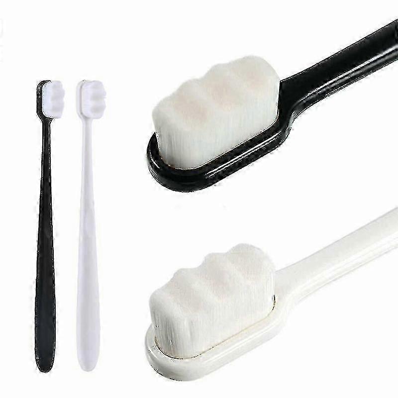 4 stks Ultra Fine Wave Micro-nano Tandenborstel Met 20000 Zachte Floss Borstel Set Voor Reizen-Yvan