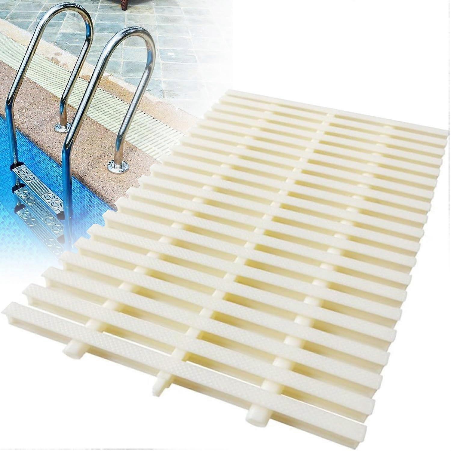 Flexible Drainage Grate For Swimming Pools Splicable Gutter Cover Rhombus Texture 20x100 10Pc Set Walkways Garden Fences