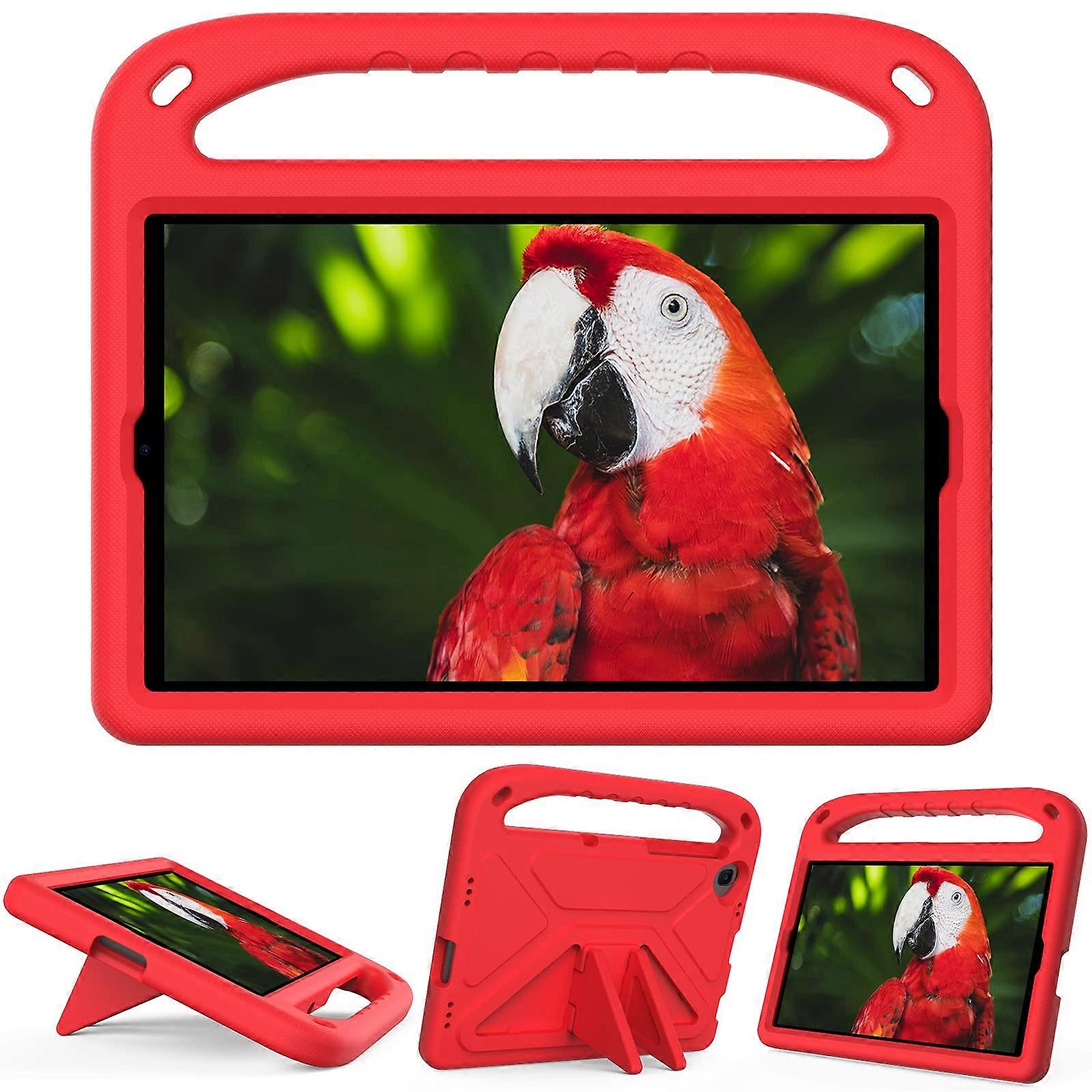 Samsung Galaxy Tab A 10.1 Case T510 T515  Kids Friendly, Shockproof, Lightweight With Handle Stand, Red