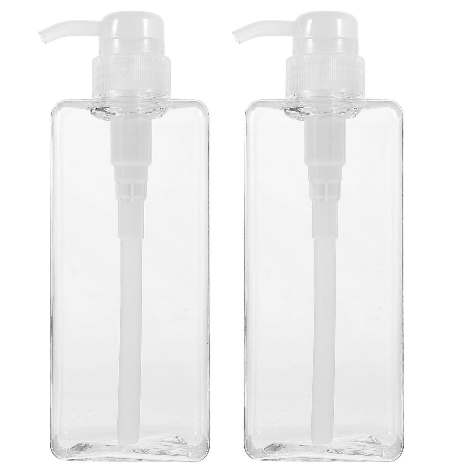 2Pcs Empty Shampoo Bottles Soap Dispenser Bottle with Pump Refillable Body Wash Shampoo Container