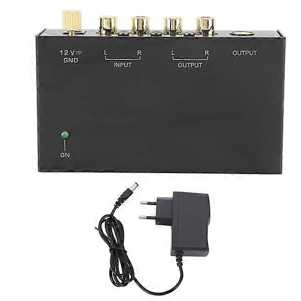 Phono Preamplifier AC Metal 100‑240V Audio Turntable Preamplifier for Turntable