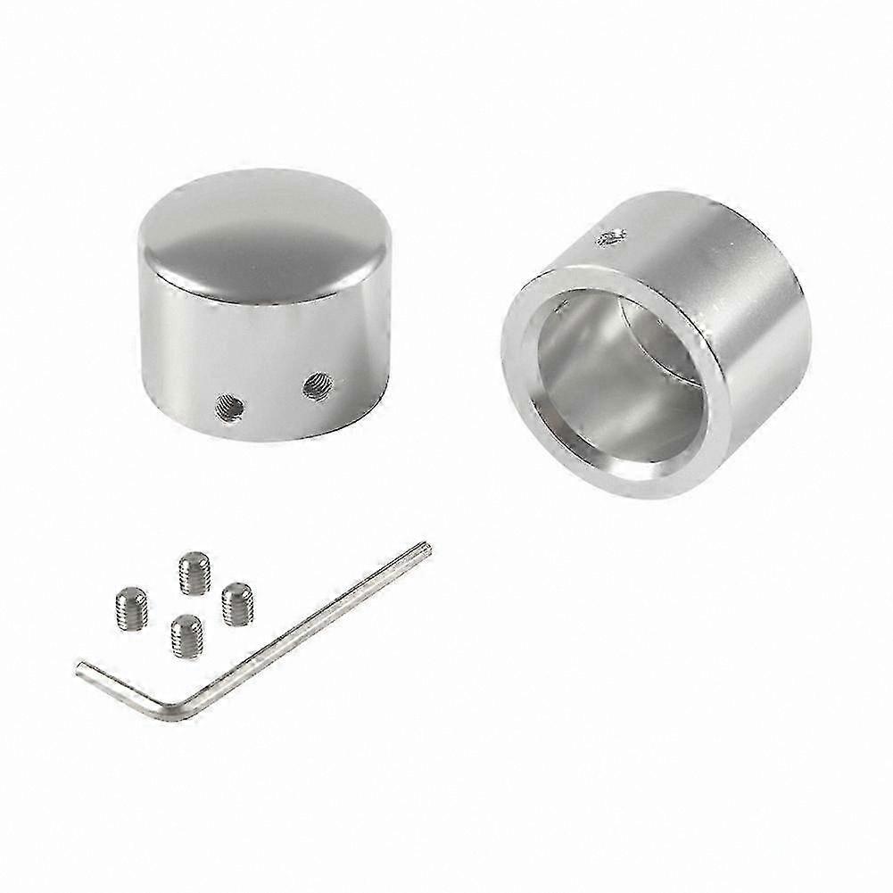 Aluminum Front Axle Nut Covers for Cruiser Motorcycles - Compatible with Multiple Models