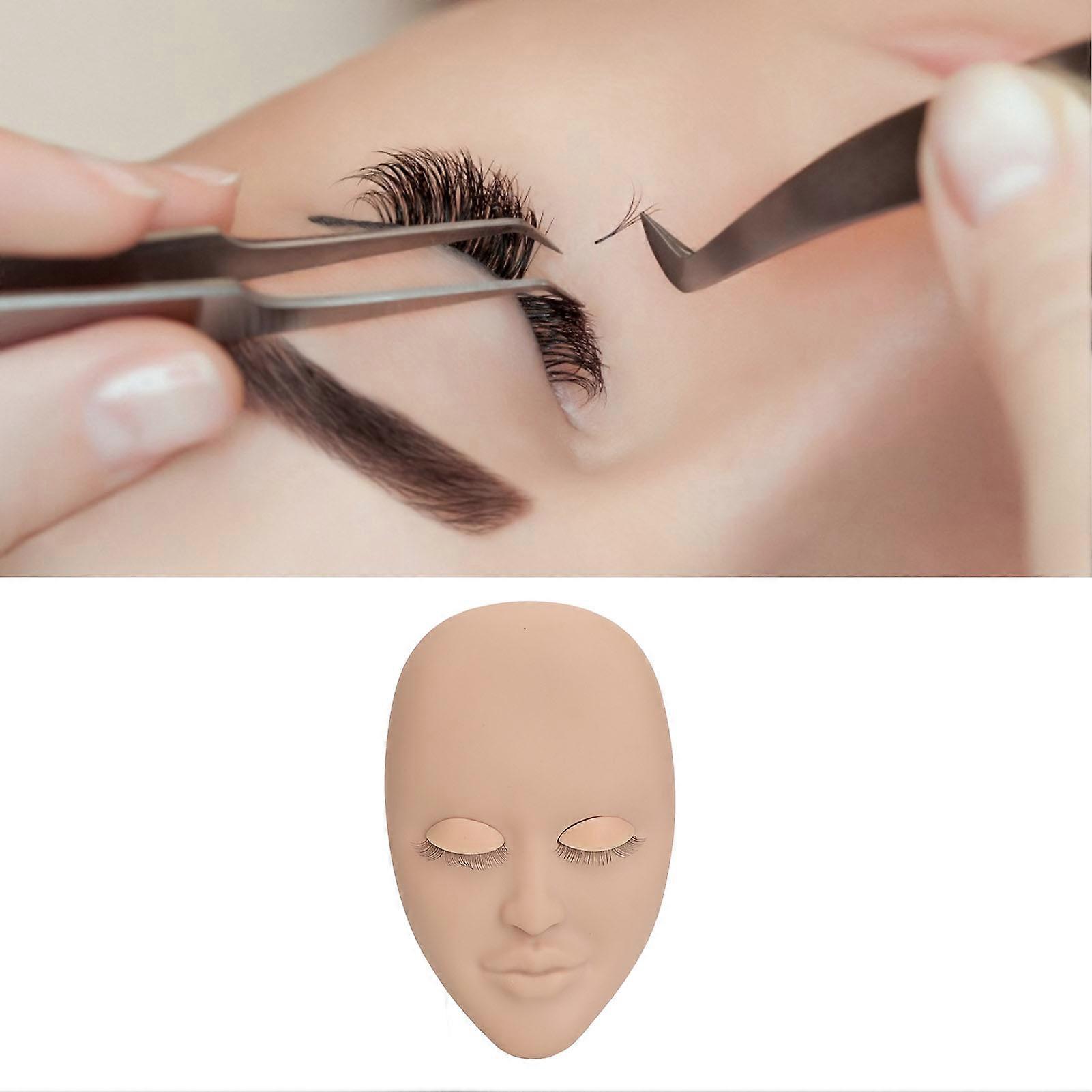 Lash Mannequin Head 16x10.3cm with 3 Pairs Removable Double Layer Eyelids