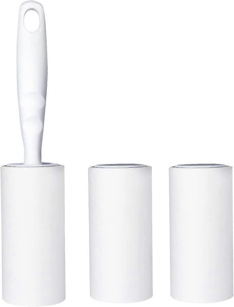 Lint roller with 3 rollers and 1 dispenser. Extra sticky lint roller. Lint roller