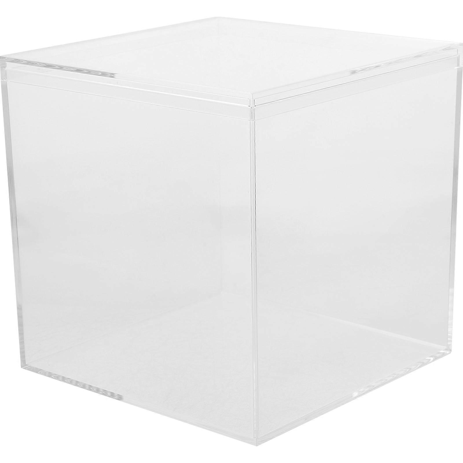 Clear Display Case For Toys And Minerals Perfect For Indoor Collection Organization 15X15X15Cm Size 1Pcs