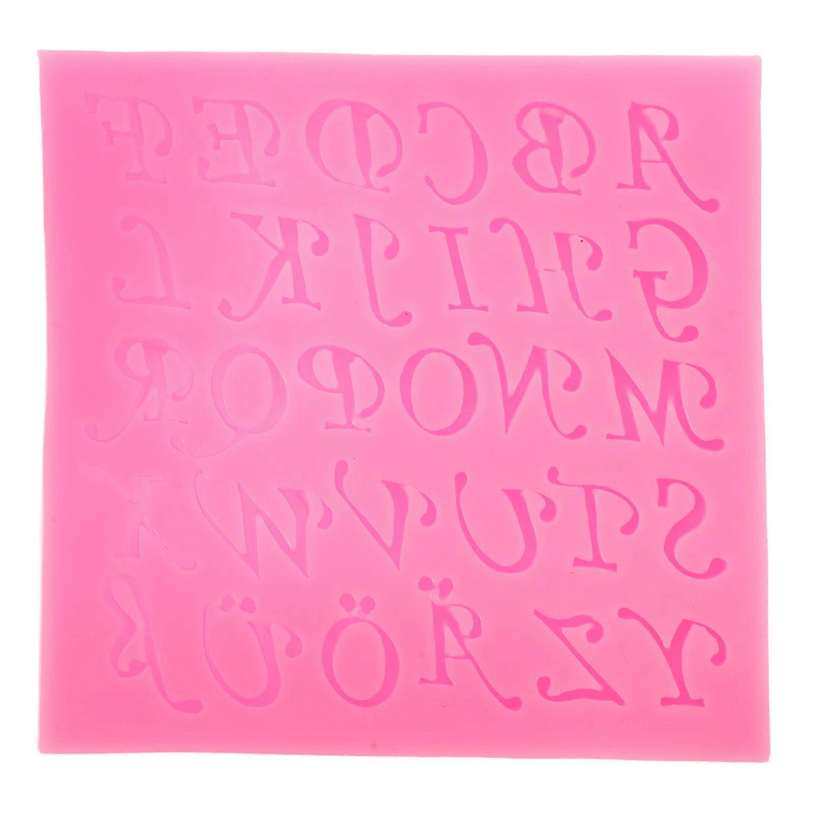 Pink Silicone Letter Mold for Baking Use Creative Alphabet Design Reusable Ideal for Cakes
