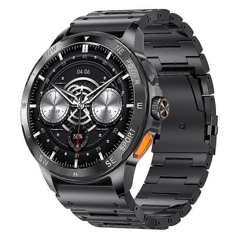 Smartwatch AK77 AMOLED Bluetooth Calling Outdoor Sports(Black)