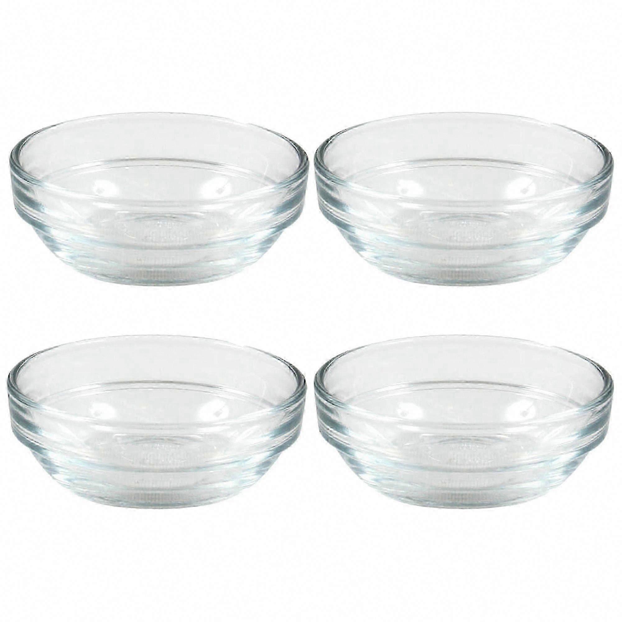 Duralex Set of 4 Lys Round Stacking Bowls 7.5cm for Parties BBQ Desserts Mixing Dips