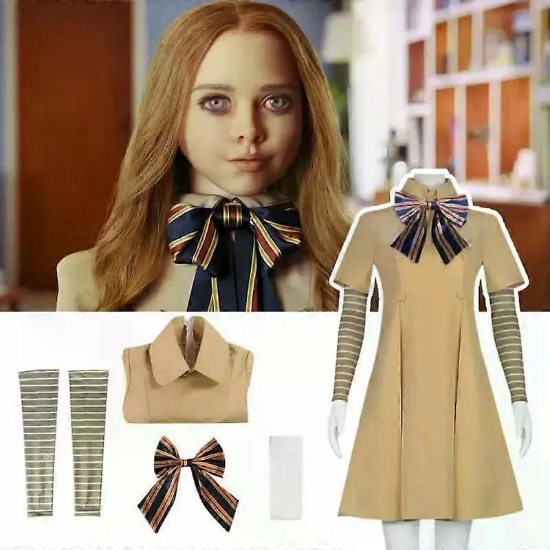 Horror Movie M3GAN Cosplay Kostüm Set Gir ls Megan AI Puppe Roboter Halloween