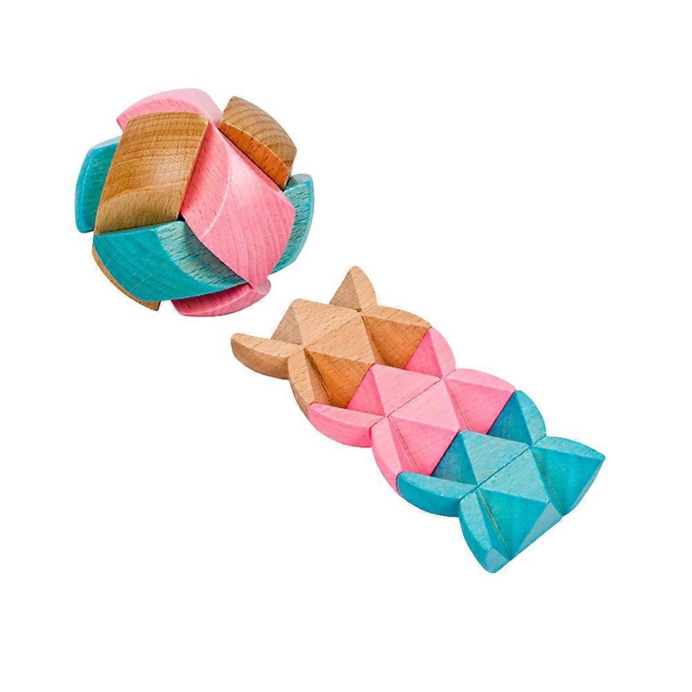Ming Lock Toy Plastic Puzzle for Kids Playing Interlocking Brain Teaser 6.5 x 4.5 x 2.3 cm
