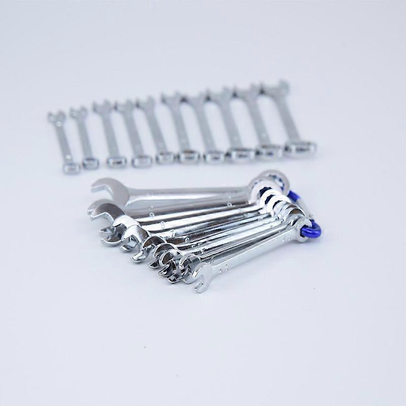 10 Pcs Mini Metric Open End Combination Wrench Set, Small Standard Ignition Key