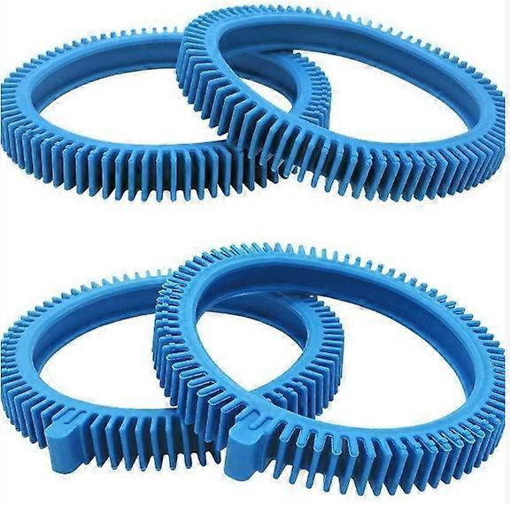 4pcs Pool Cleaner Replacement Tire - Pvc Cleaner Front And Back Wheels With Hump Grains For Ground Pool Maintenance