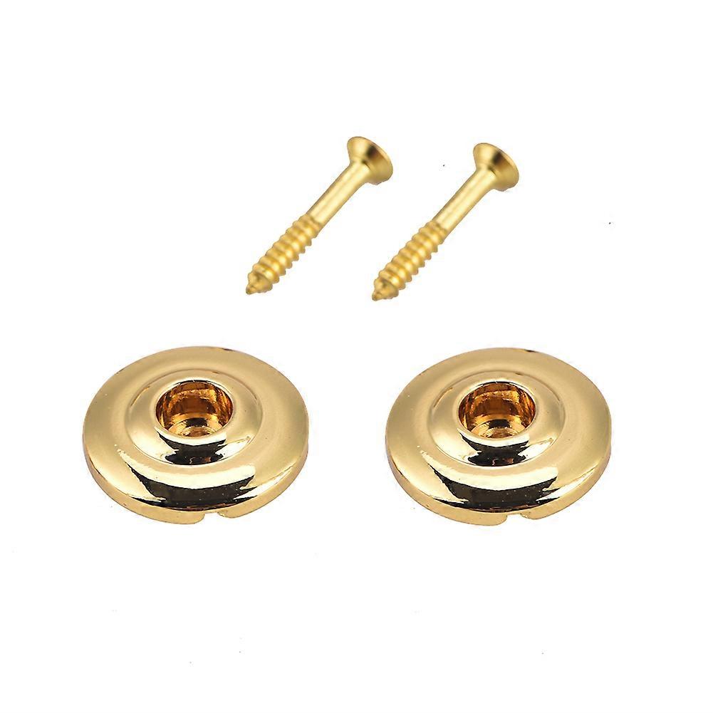 2PCS String Tree Retainer with Screw Electric Bass Parts Accessory (Gold)