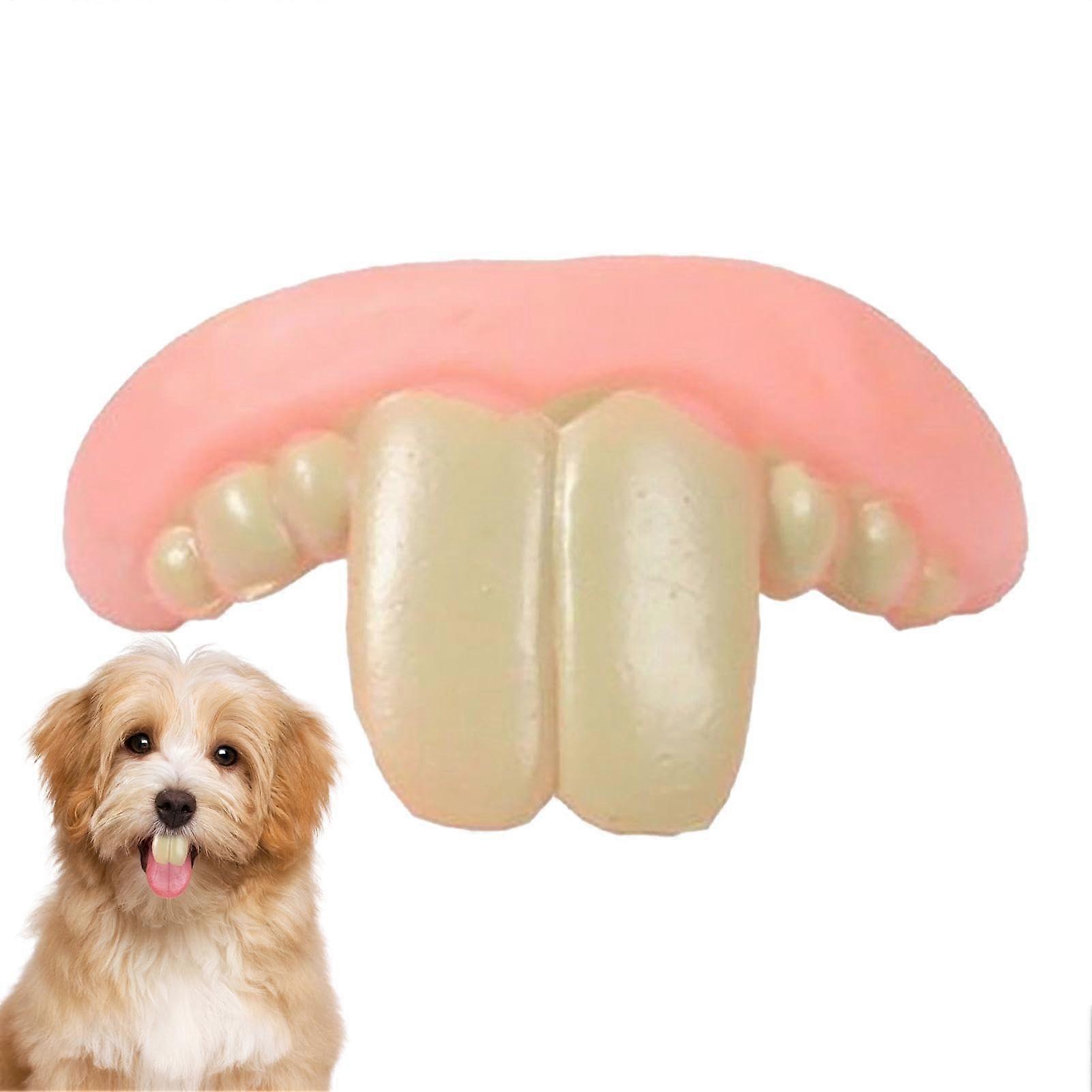Fake Canine Teeth Prostheses For Dogs, Solid Toy, Easy To Put On, Humorous Design Dog Photo Shoot Prop