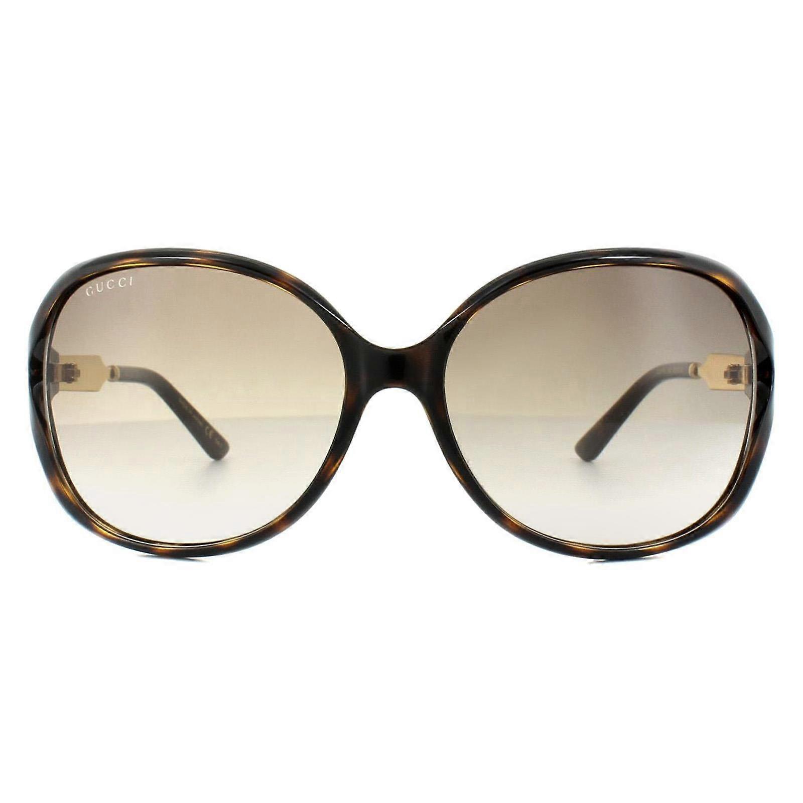 Gucci Sunglasses 0076S 003 Havana Gold Brown Gradient