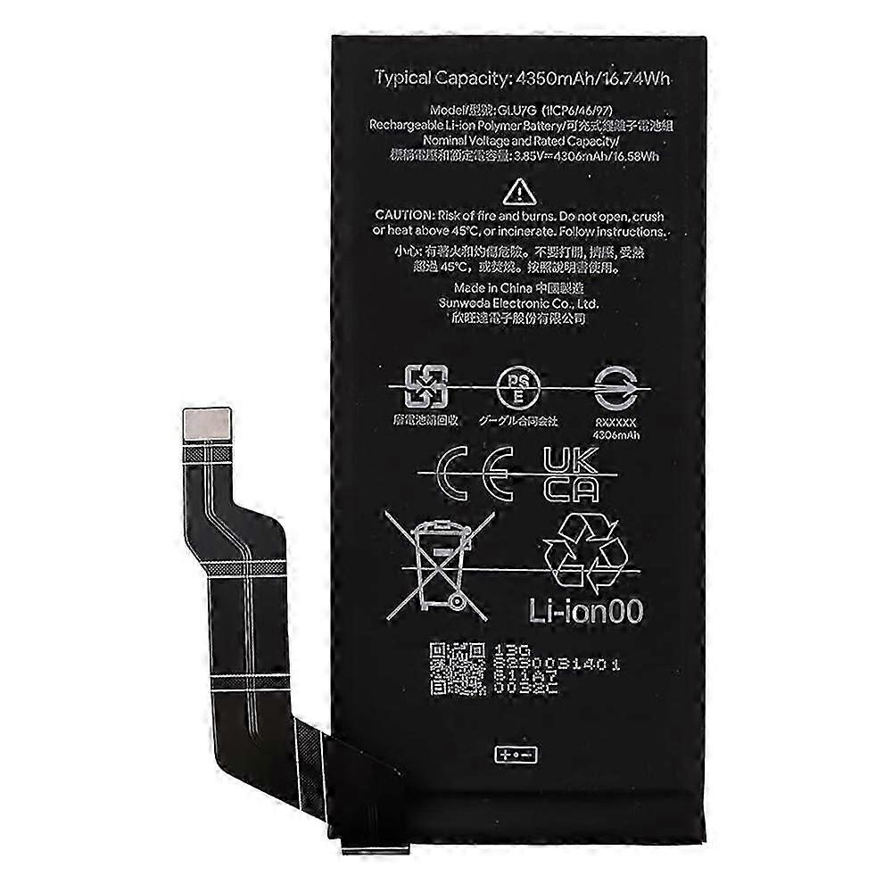 For Google Pixel 6a 3.85V 4306mAh Li Polymer Battery Assembly Part (Without Logo) (Encode: GLU7G)