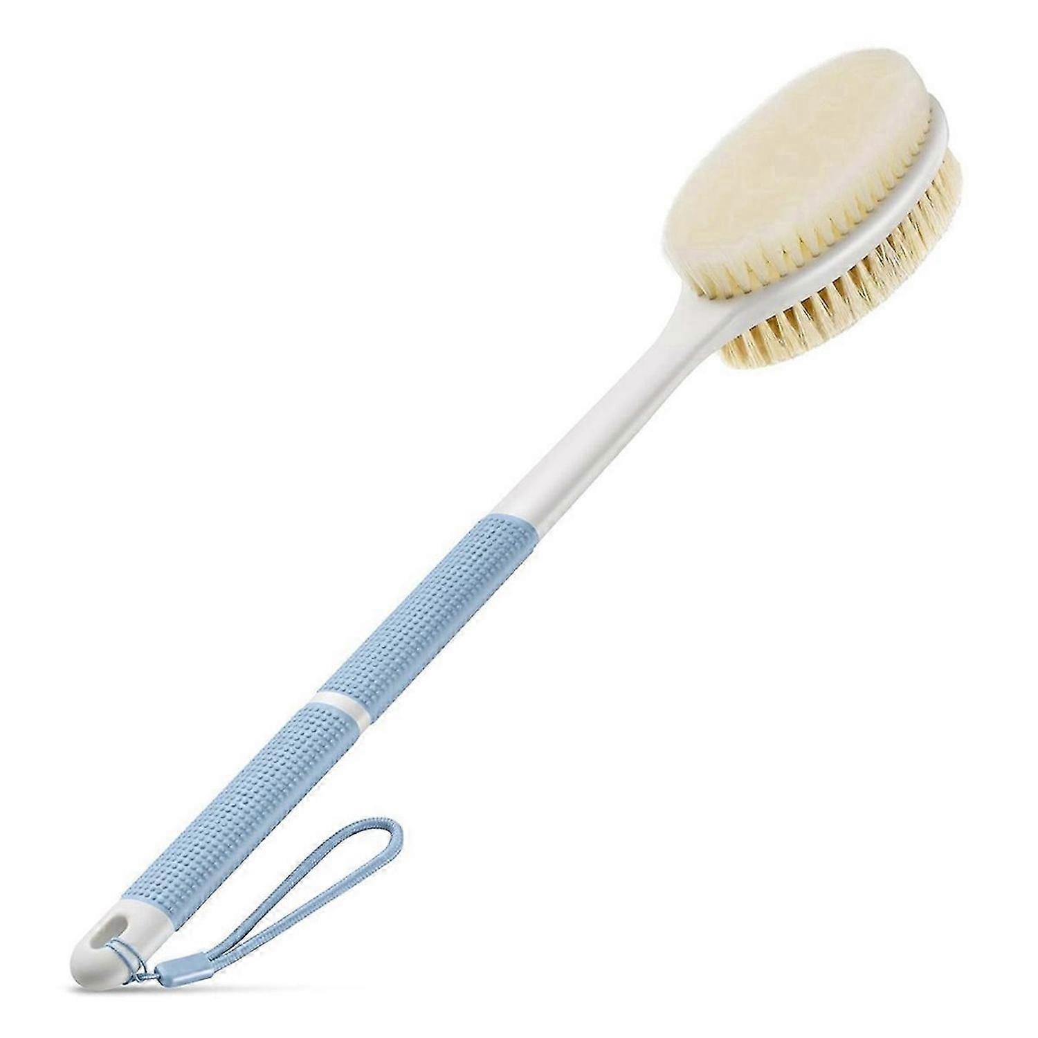 Scrubber Anti Slip for Shower,Shower Brush Long Handle with Stiff and Soft Bristles,Body Exfoliator for Bath