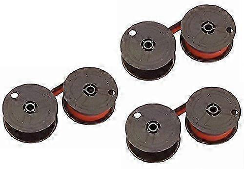 Premium Quality Printer Ribbons - 3-Pack, Black/Red, Compatible with Sharp VX-2652B Models