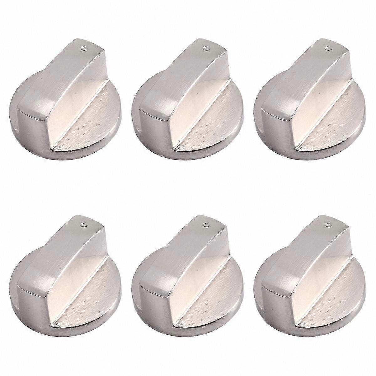 6Pcs Stove Knobs, 6mm Metal Cooktop Knobs Replacement for Gas Oven Accessories in Kitchen Use