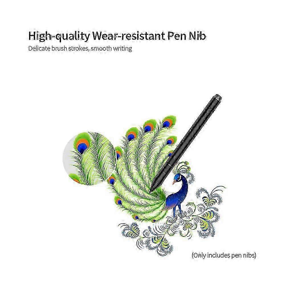 10 Pack VEIKK P001 Battery-Free Replacement Pen Nibs Wear-Resistant for VEIKK S640 and A30 Graphics Tablets 2025
