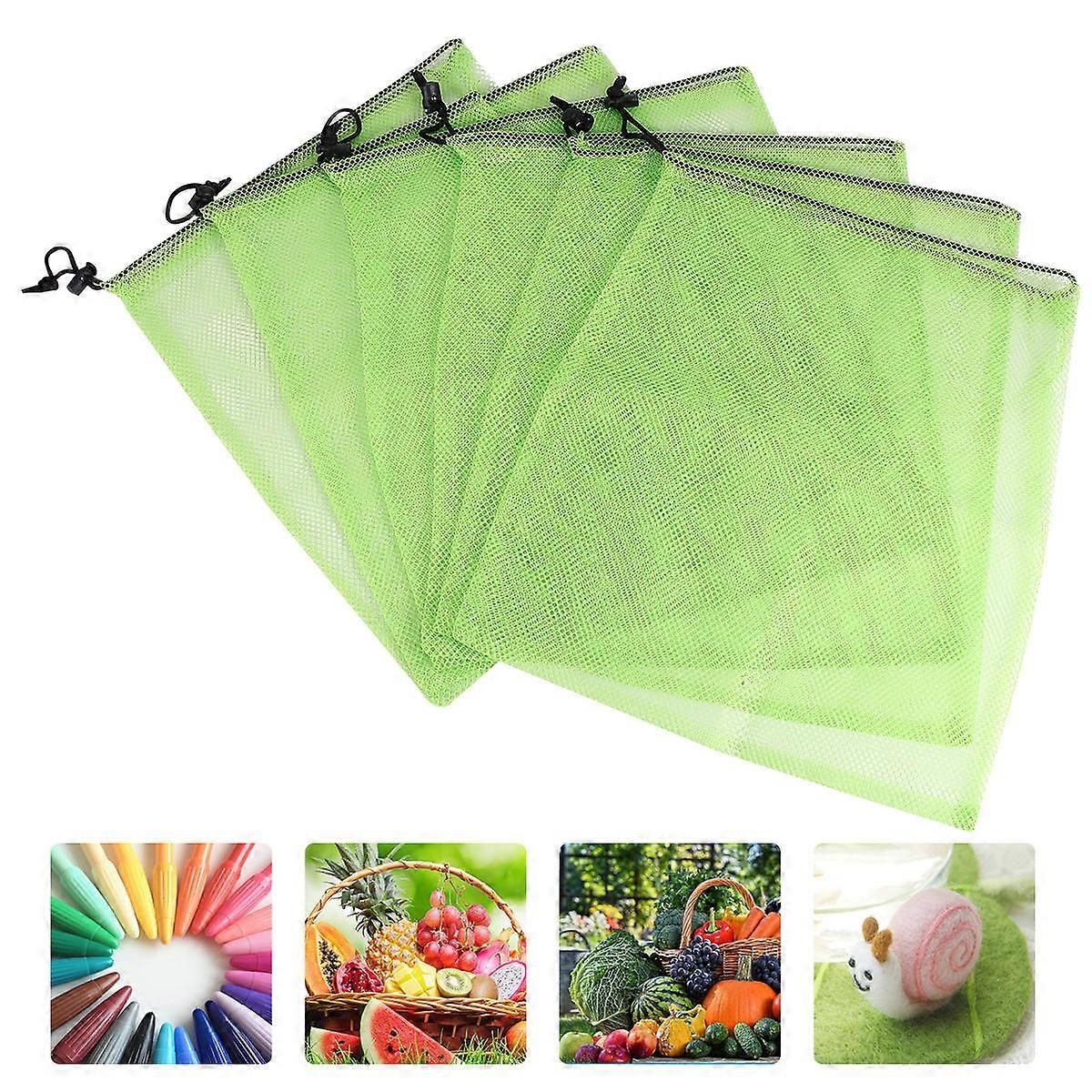 Polyester Mesh Bundle Pocket Storage Pouch for Shopping 6Pcs Bundle