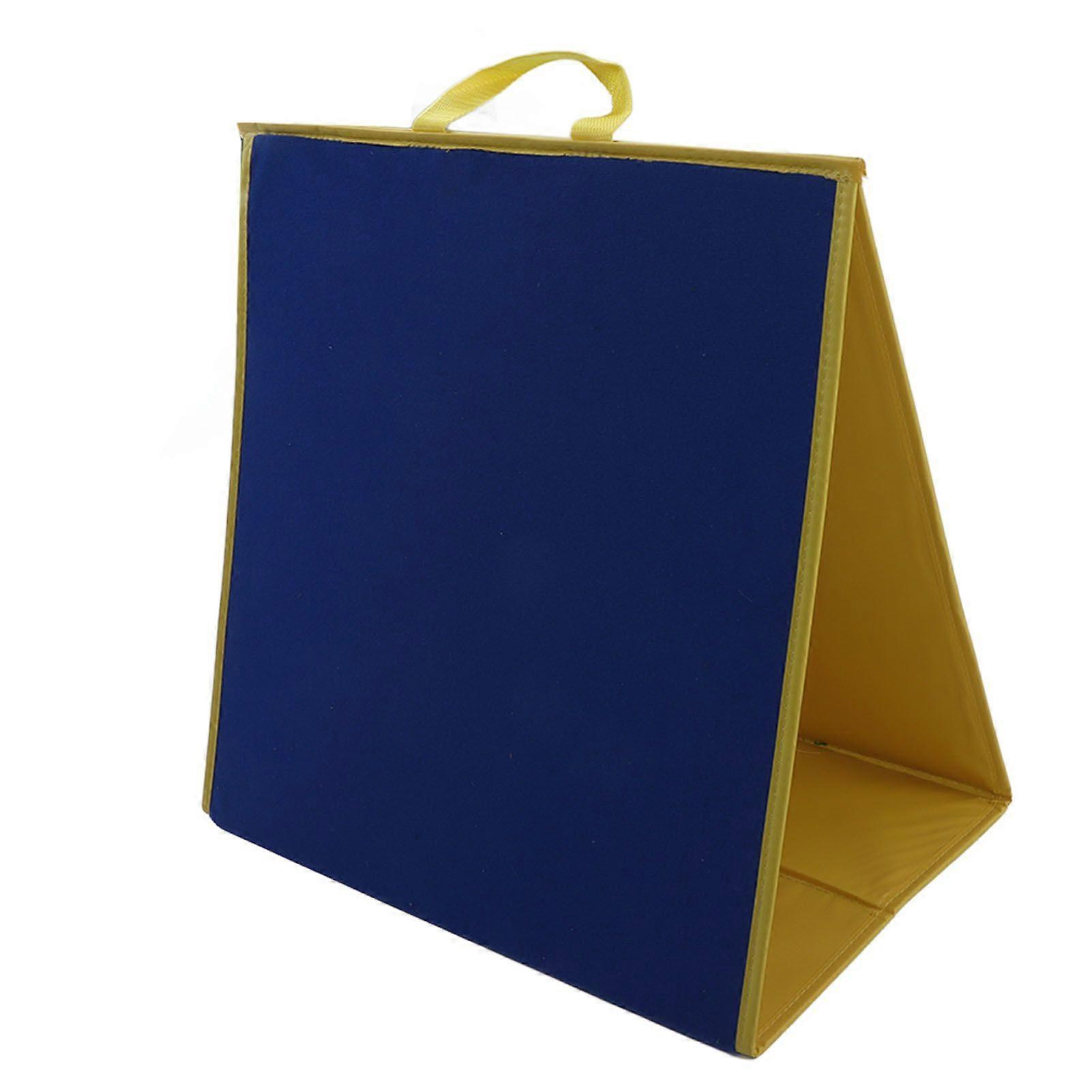 Foldable Felt Flannel Board Educational Freestanding Double Sided Portable Teaching Quiet Book for Early Learning Blue Green