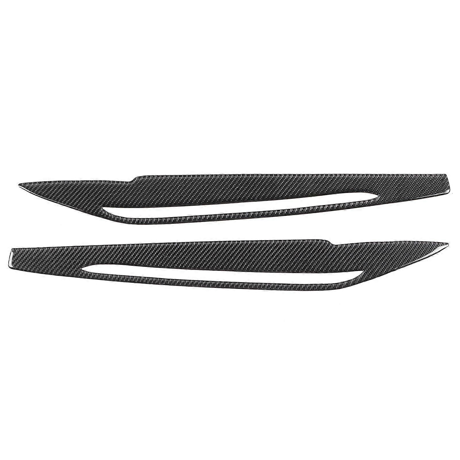 2pcs Carbon Fiber Headlight Eyebrow Eyelids Trim Decoration Fit for X5 X6 F15 F16 2014-2018