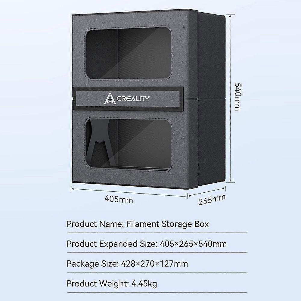 Creality Filament Storage Box with Two-tiered Rack Large Magnetic Door Design Moisture-Proof and Damp-Proof Capacity Suitable for Most Printing Spool