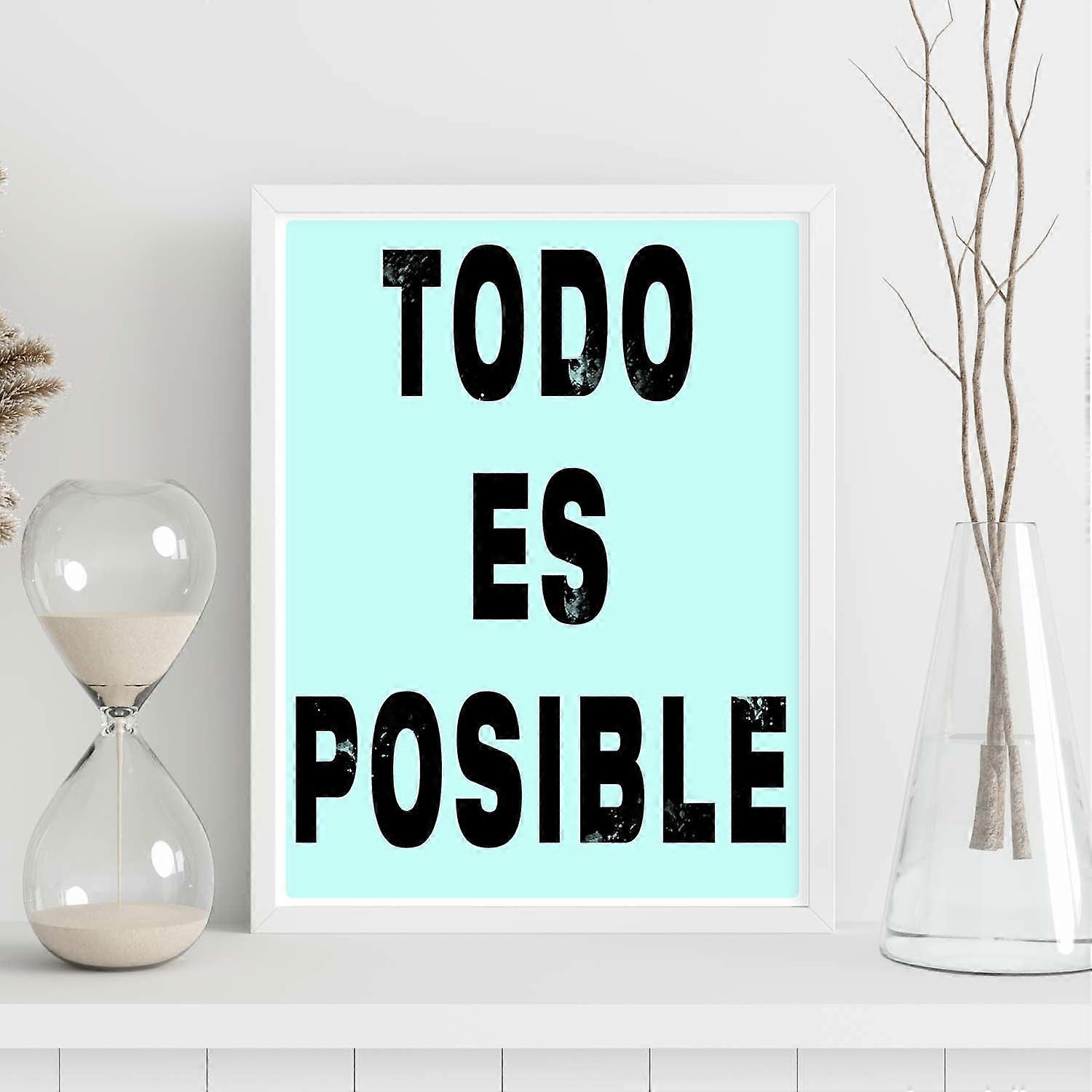 Imprimer Tout est possible avec un message heureux