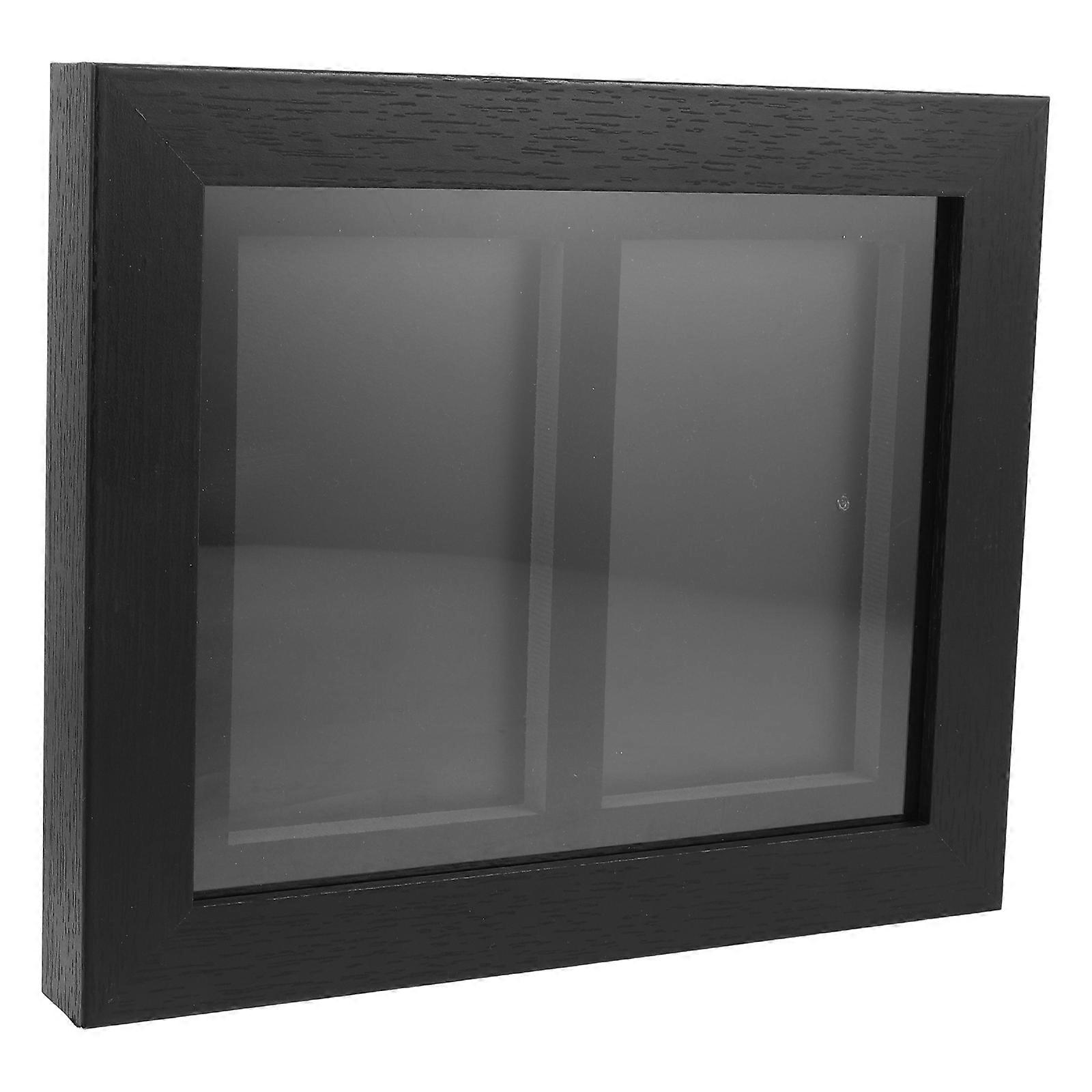Trading Card Display Case for 4Pcs Wall Mount with Durable Wood and Acrylic